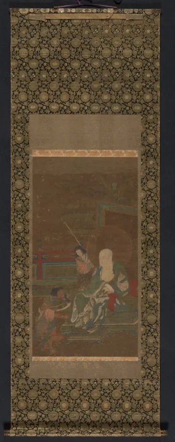 Seated Arhat with Two Attendants, by Unknown, unspecified, 1204