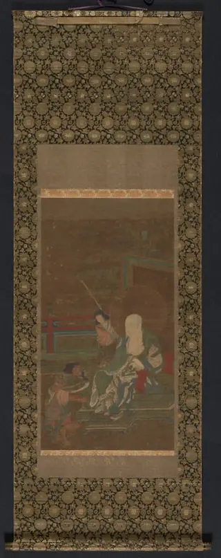 Seated Arhat with Two Attendants, by Unknown, 1204
