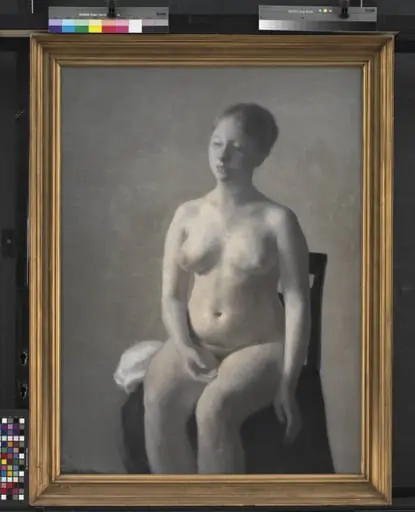 Seated Female Nude, by Unknown