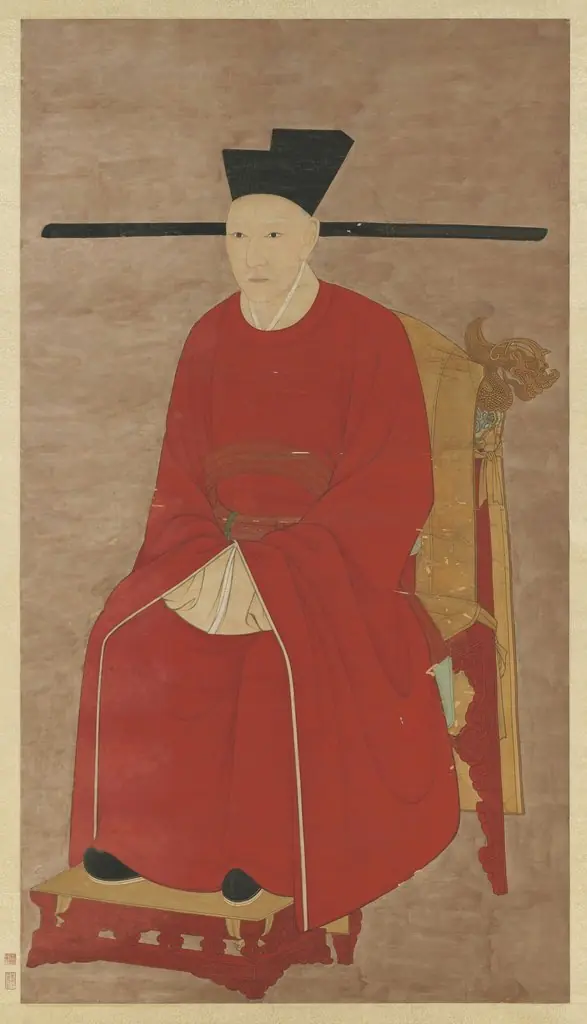 Seated Portrait of Emperor Gaozong, by Unknown
