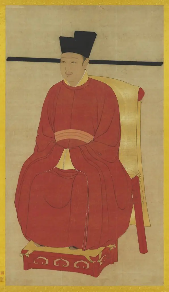 Seated Portrait of Emperor Song Huizong, by Unknown