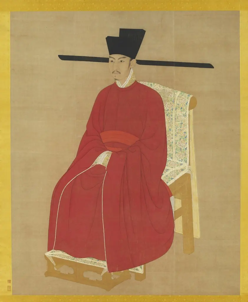 Seated Portrait of Song Zhezong, by Unknown