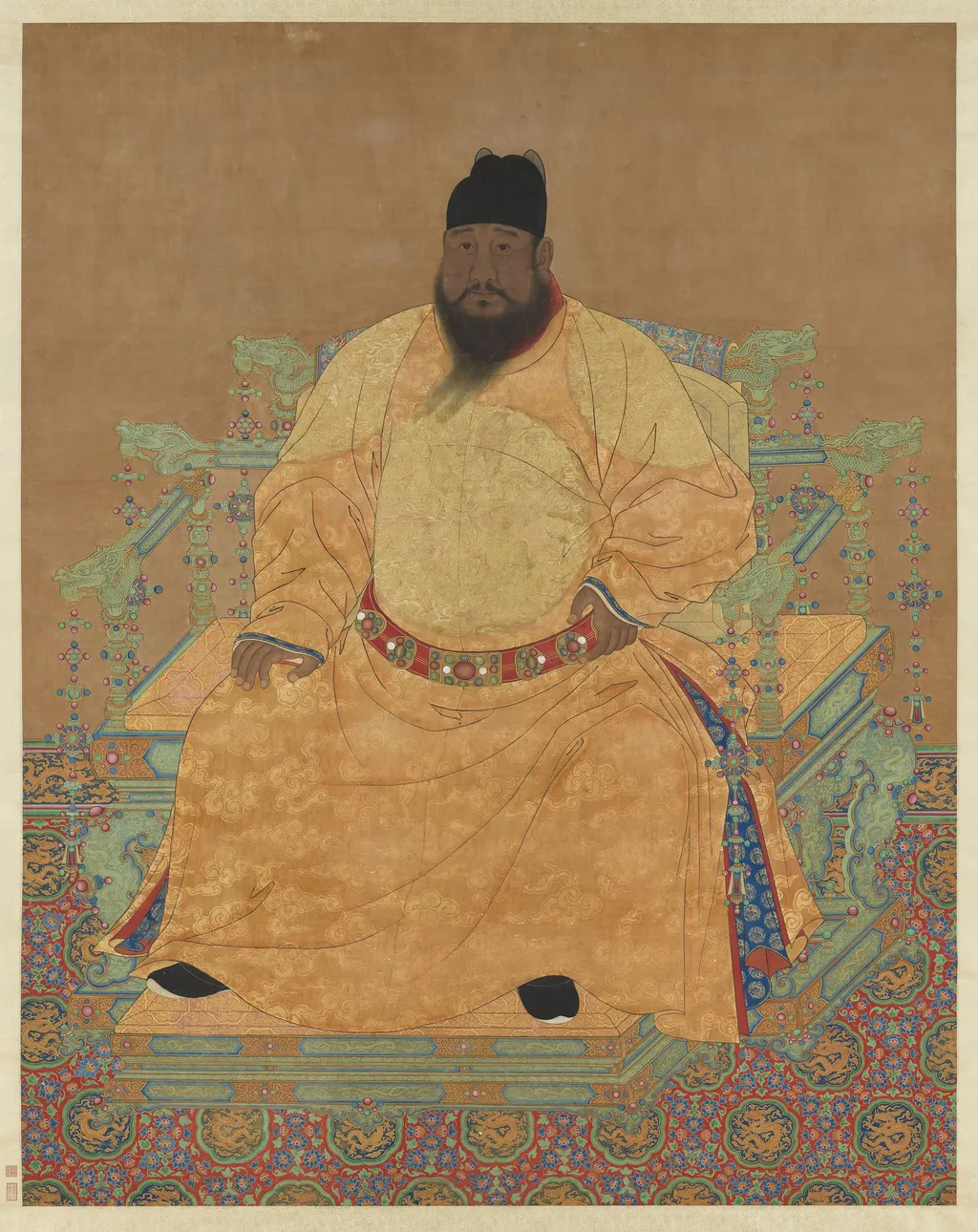 Seated Portrait of the Ming Emperor Xuanzong, by Unknown, unspecified