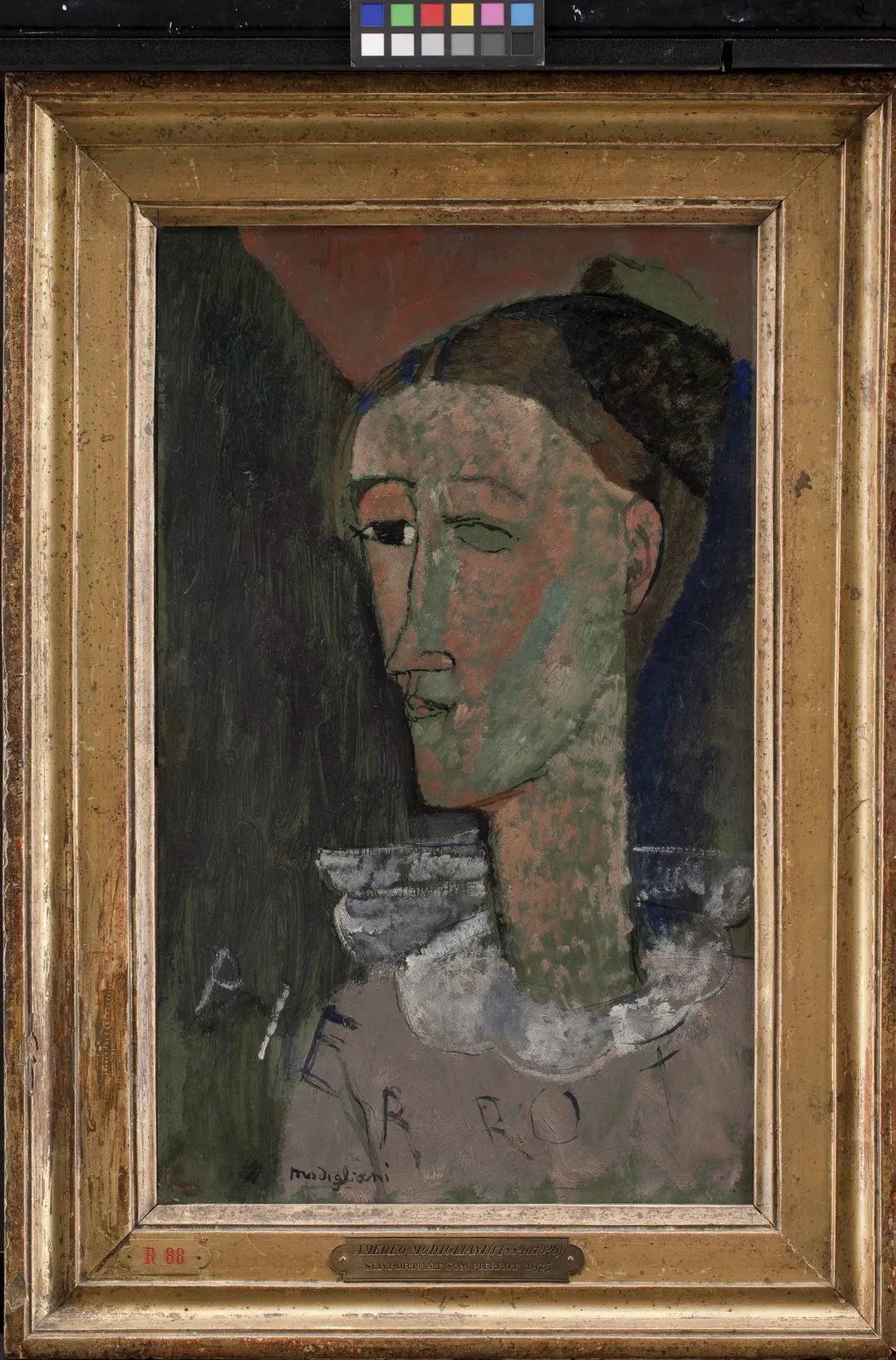 Self-Portrait as Pierrot, by Unknown, unspecified, 1915