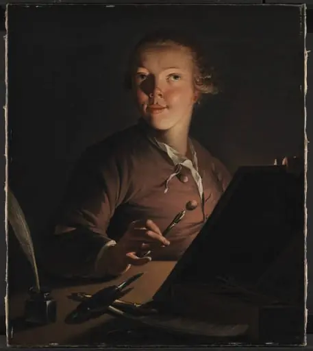 Self-portrait by Candlelight, by Unknown