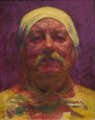 Self-portrait by Lamplight, by Unknown