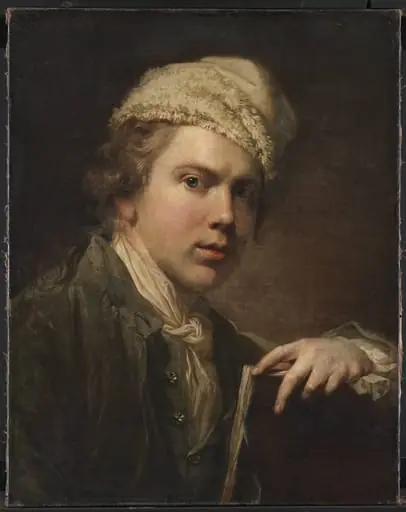 Self-portrait with Portfolio, by Unknown