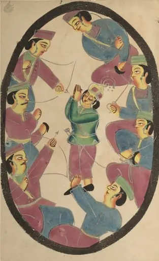 Seven Heroes or Warriors Killing Abhimanya, Son of Arjuna, by Unknown, 1890
