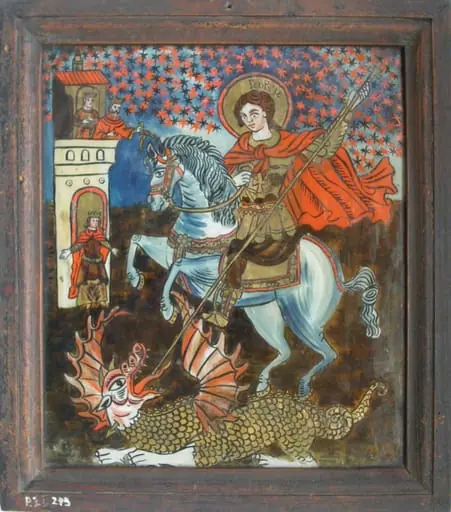 Sf. Gheorghe, ucigând balaurul, by Unknown