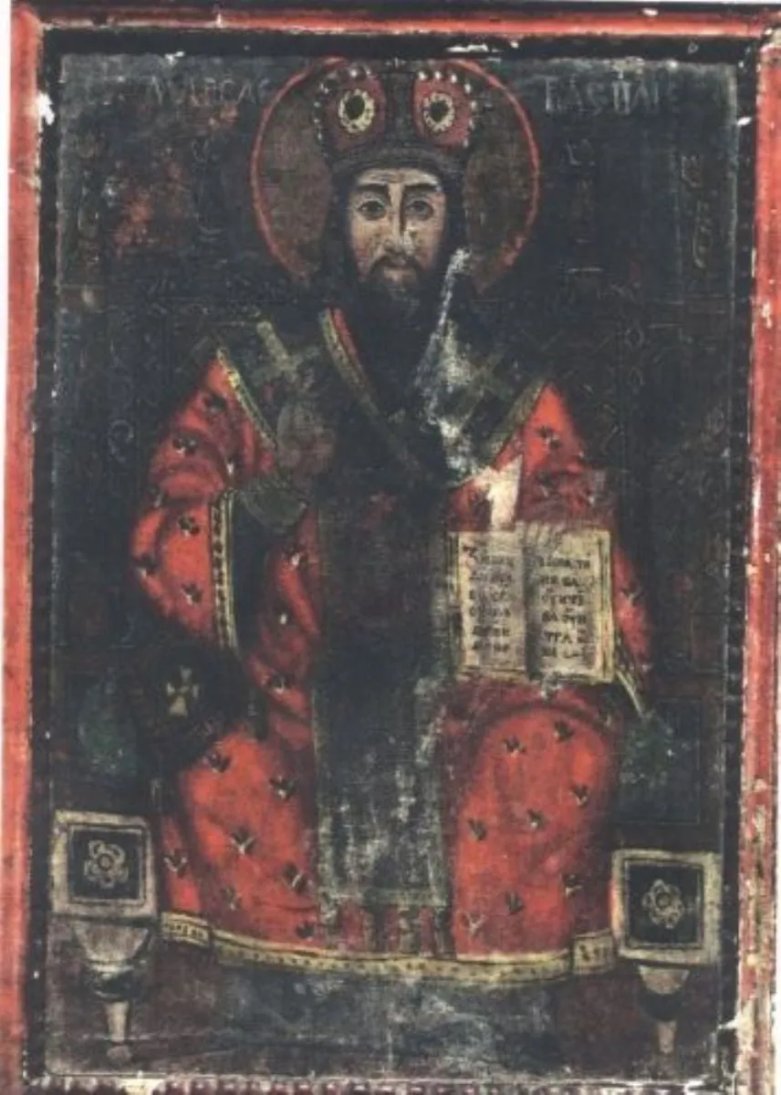 Sfântul Ierarh Vasile, by Unknown, 1835