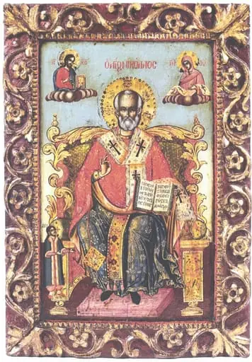 Sfântul Nicolae pe tron, by Unknown