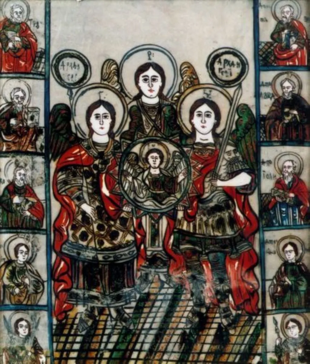 Sfinții militari, by Unknown, 1850
