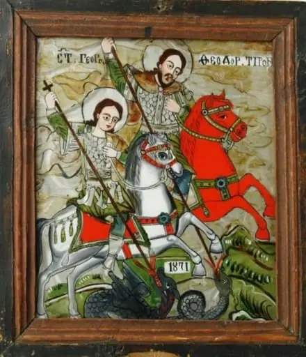 Sfinții militari Gheorghe și Teodor Tiron, by Unknown