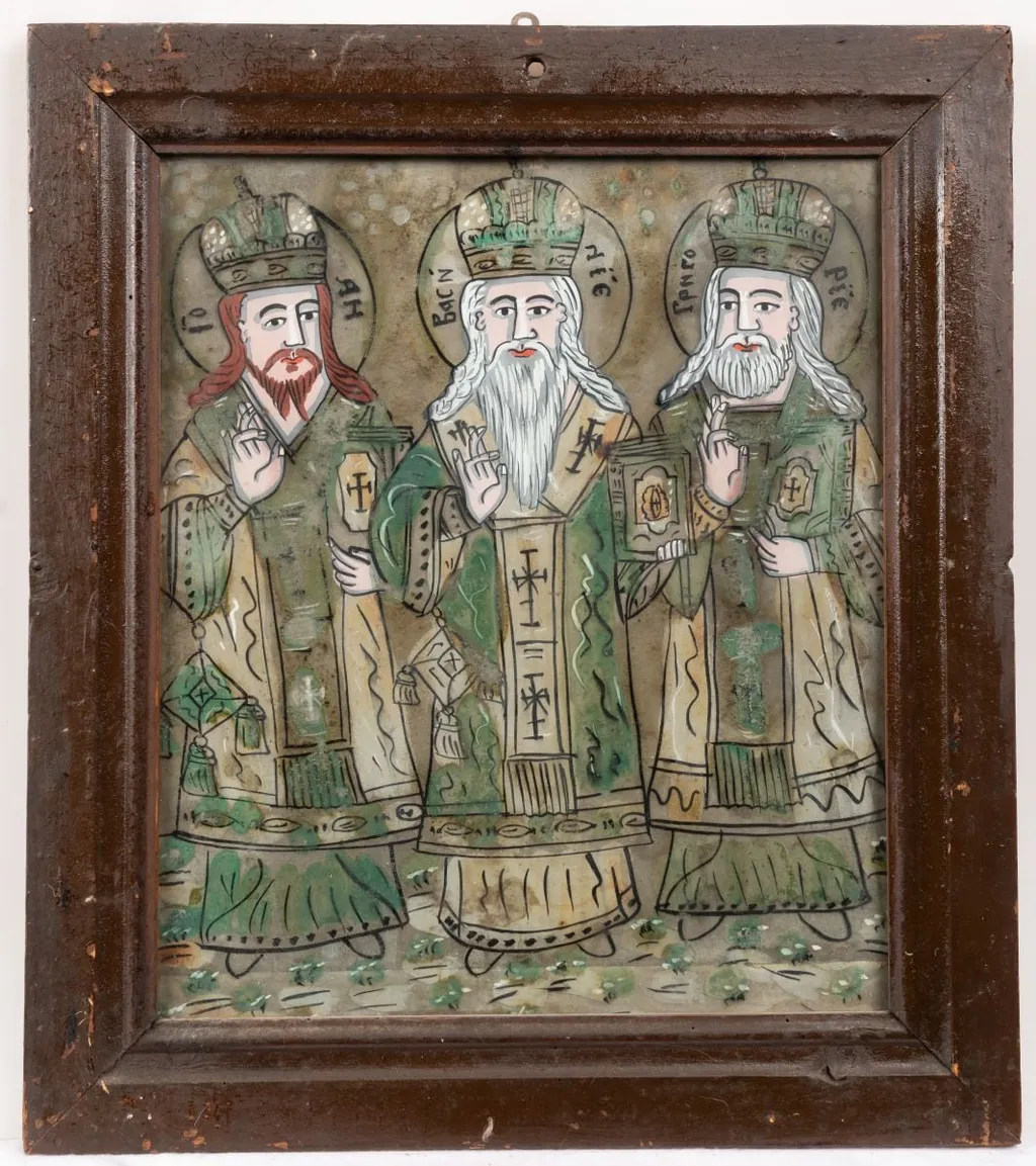 Sfinții Trei Ierarhi, by Unknown, 1850