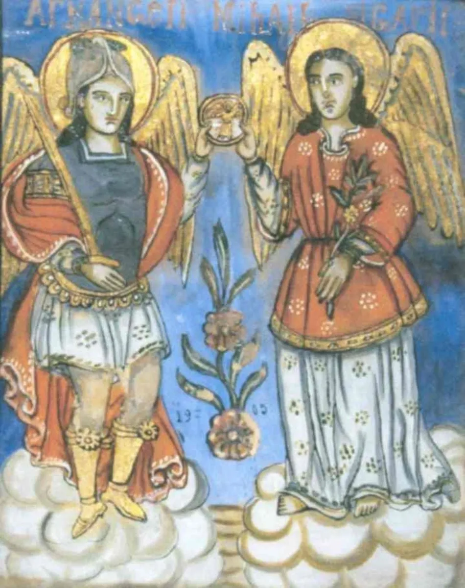 Sfinții voievozi, Mihail și Gavriil, by Unknown, 1850