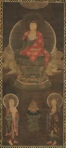 Shakyamuni Triad: Buddha Attended by Manjushri and Samantabhadra (Buddha), by Unknown