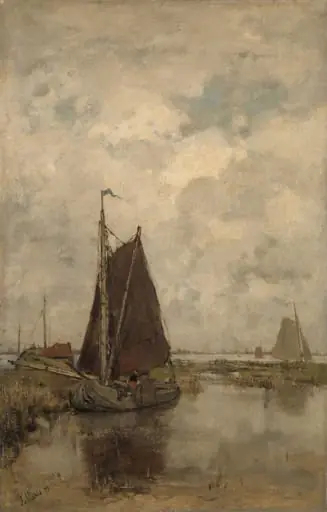 Ships in Dull Weather, by Unknown