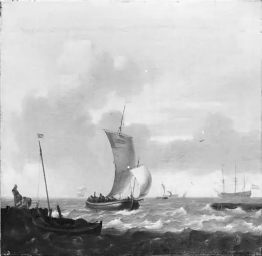 Ships off a Harbour, by Unknown
