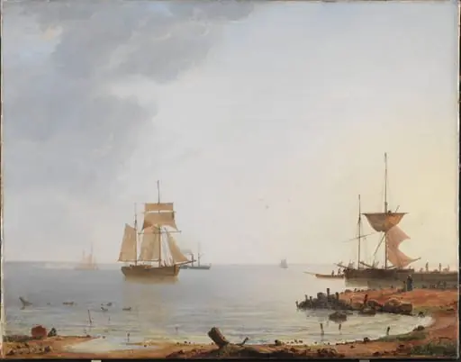 Ships Off the Coast of Zealand. Morning, by Unknown