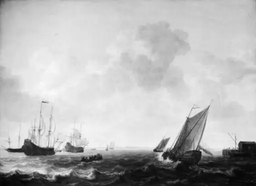 Ships off the Dutch Coast, by Unknown