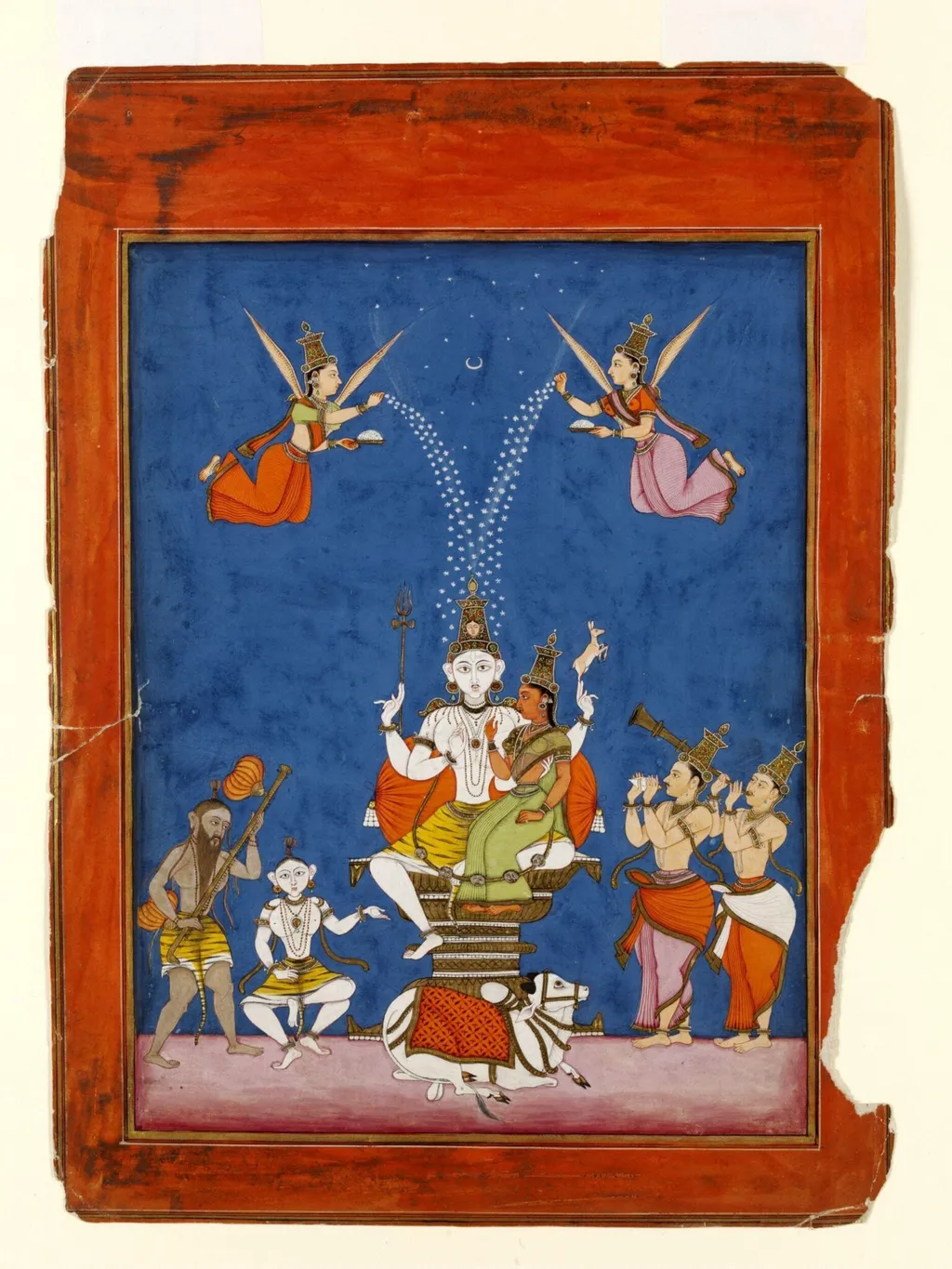 Shiva and Parvati, by Unknown, paint, 1780