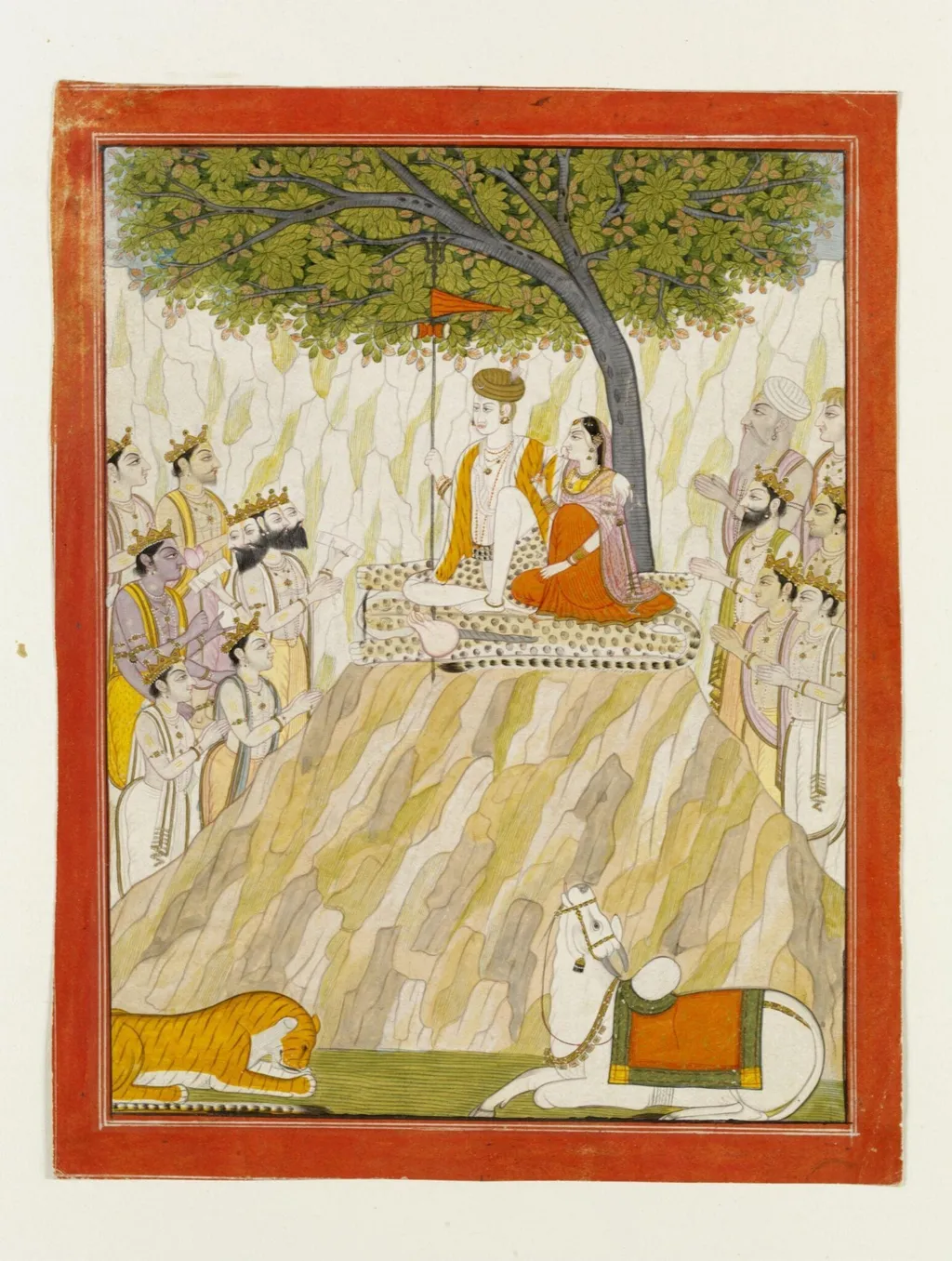 Shiva and Parvati, by Unknown, paint, 1830
