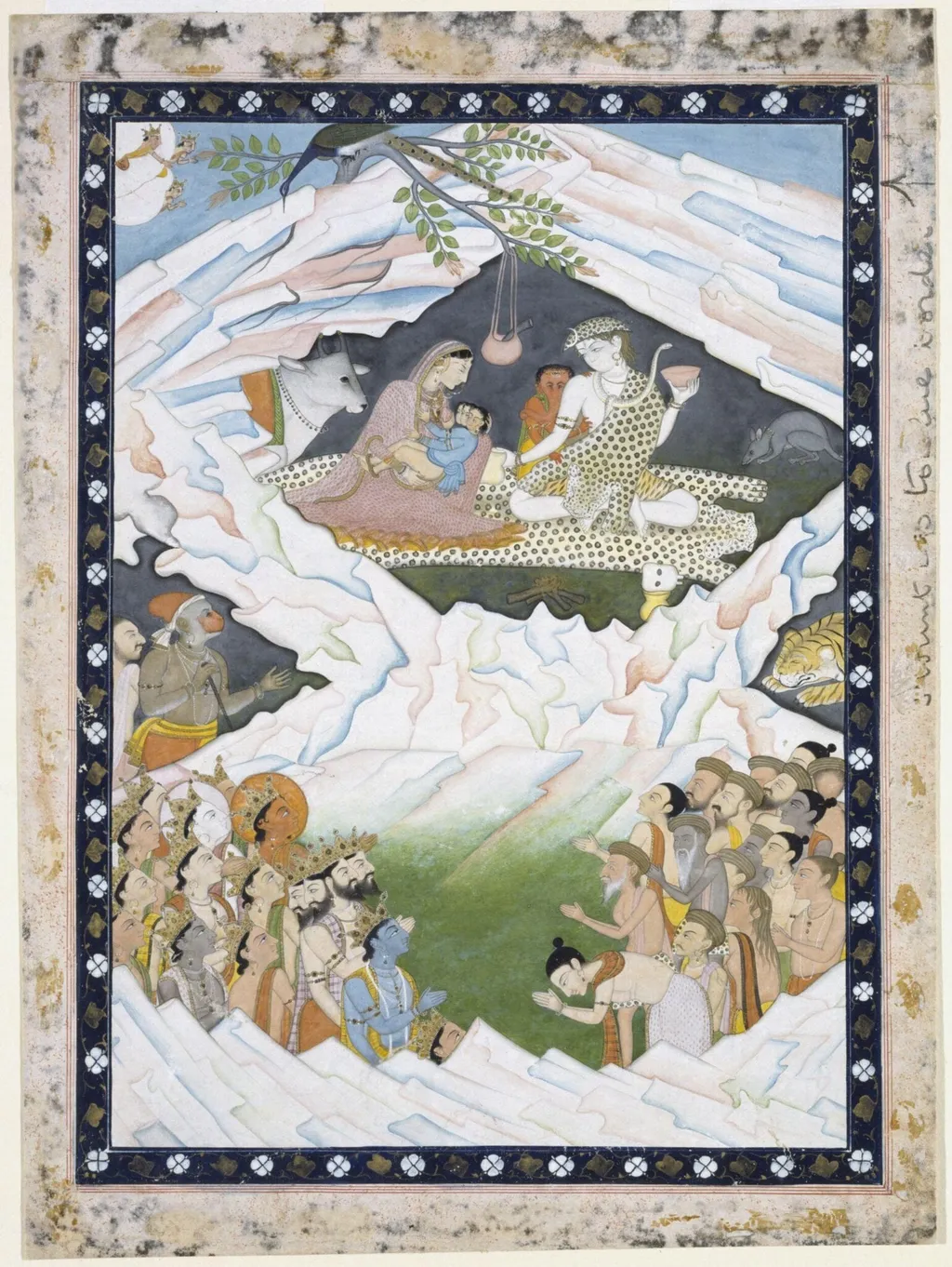 Shiva and Parvati, by Unknown, paint, 1810