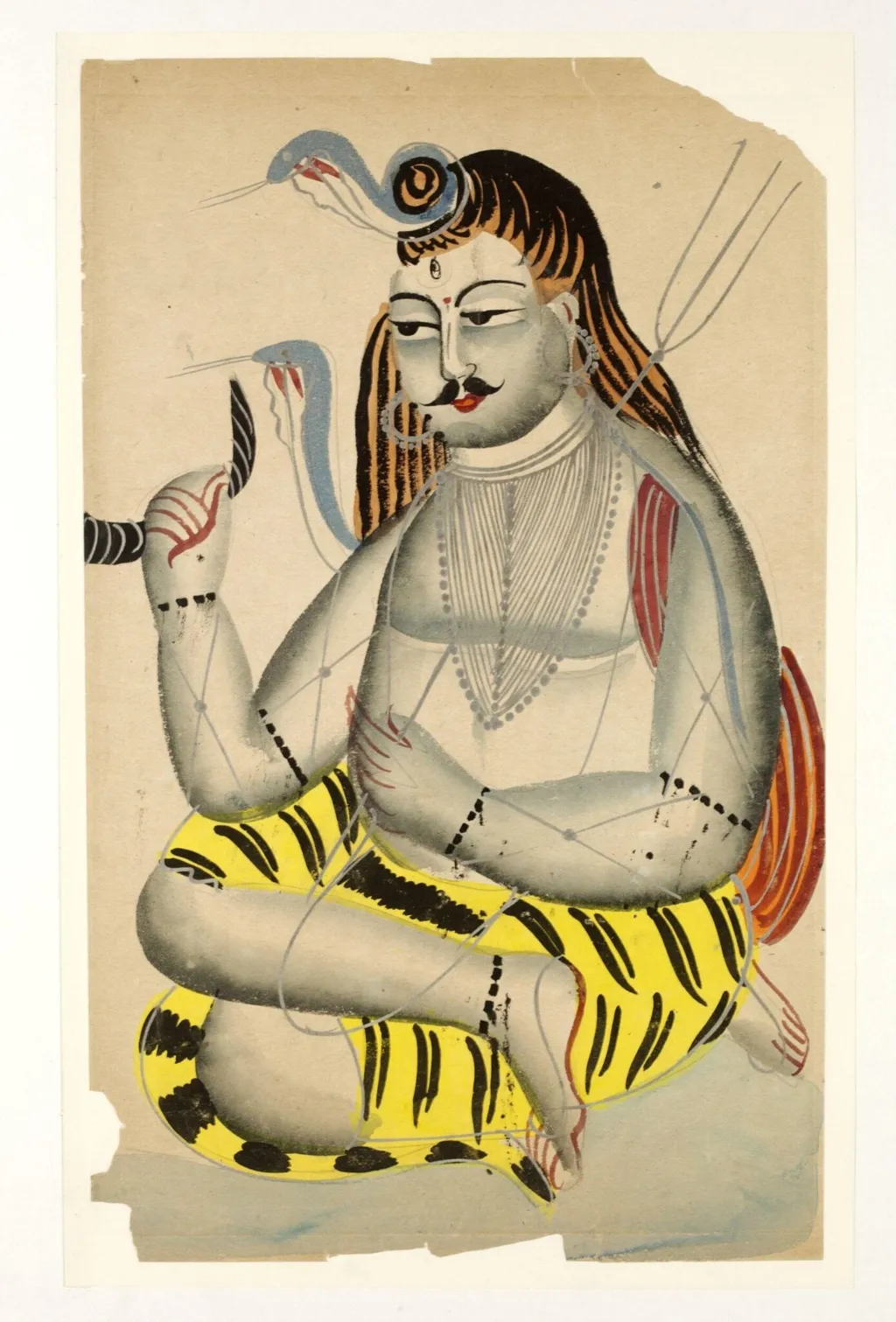Shiva as Mahayogi, by Unknown, paint, 1890