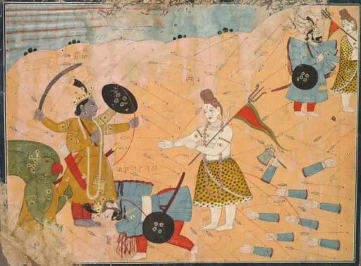 Shiva intercedes for King Bana, from an Usha-Aniruddha, by Unknown