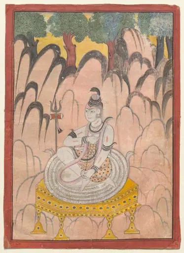 Shiva Seated on a Throne in a Landscape, by Unknown