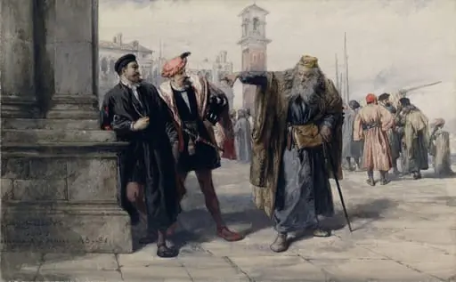 Shylock, Salanio and Salarino, by Unknown