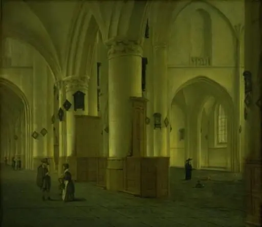 Side-Aisle at St Bavo Church in Haarlem, by Unknown