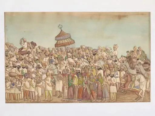 Sikh marriage procession, by Unknown