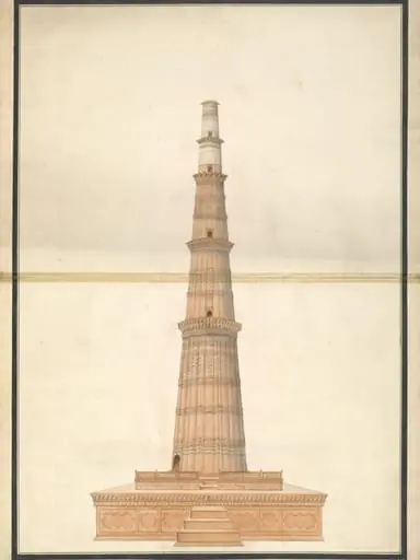 Six drawings of Mughal architecture at Agra and Delhi., by Unknown