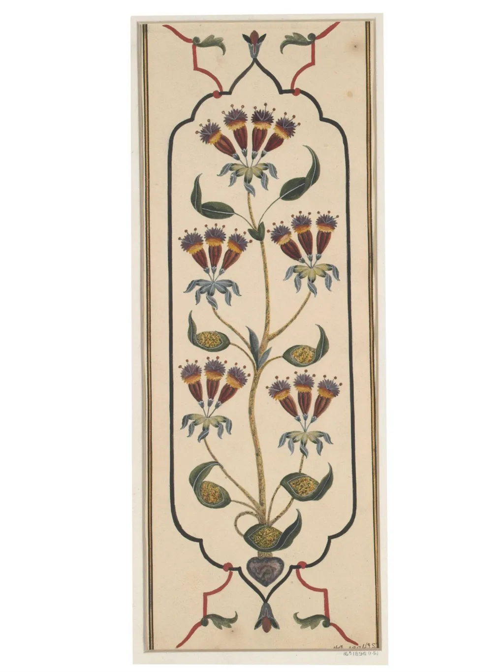 Six drawings of the cenotaph of Mumtaz Mahal, Taj Mahal, Agra, and details of the pietra-dura work., by Unknown, paint, 1820