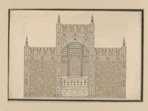 Sixty drawings of Mughal monuments and architectural details., by Unknown