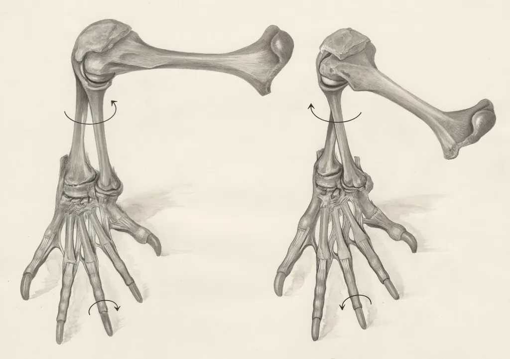 Skeletal legs of a lizard, by Unknown, 1970