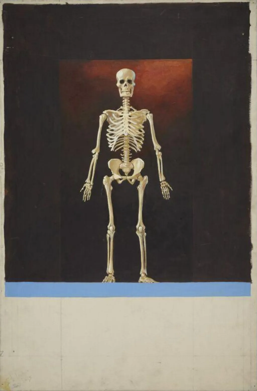 skeleton, by Unknown, paint, 1970