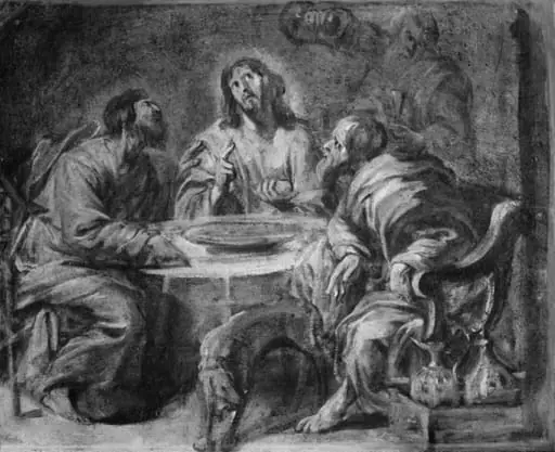 Sketch for The Supper at Emmaus, by Unknown