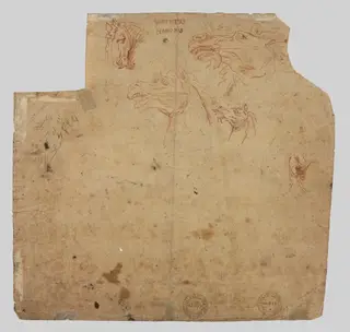 Sketches of Horses (verso), by Unknown, 1604