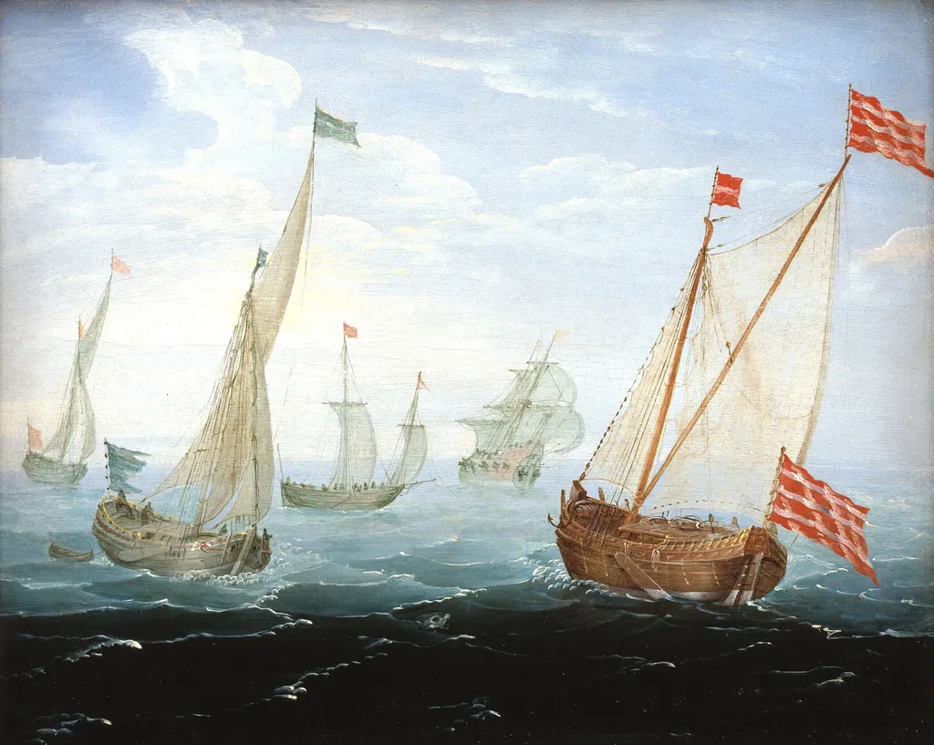 Skibe, by Unknown, oil