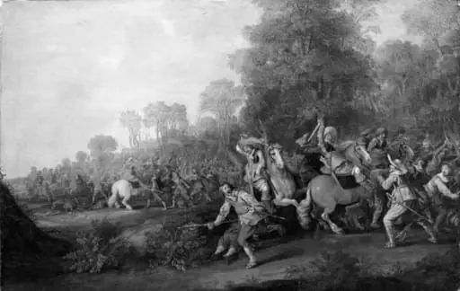 Skirmish between Horsemen and Foot-Soldiers, by Unknown