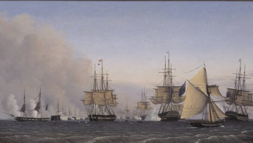 Slaget på Rheden den 2. april 1801, by Unknown, 1850
