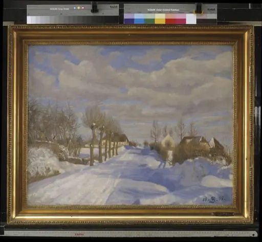 Snow-Covered Highroad in the Sunshine, by Unknown