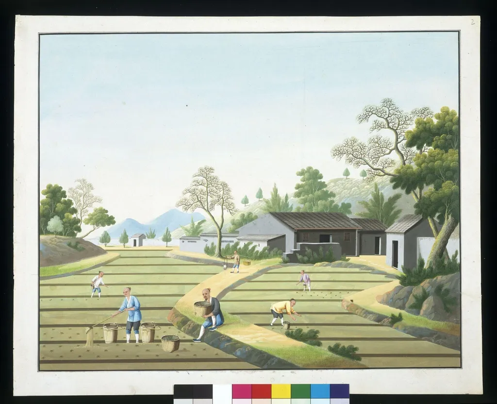 Sowing Seeds, by Unknown, paint, 1800