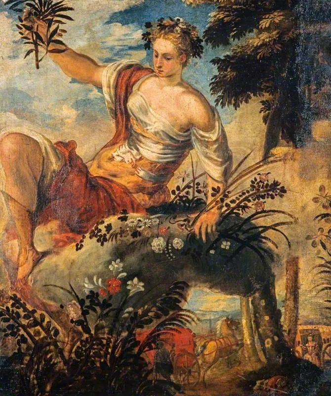 Spring, by Unknown, oil, 1600