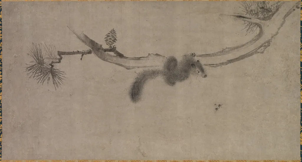 Squirrel on a Pine Branch, by Unknown, unspecified, 1549