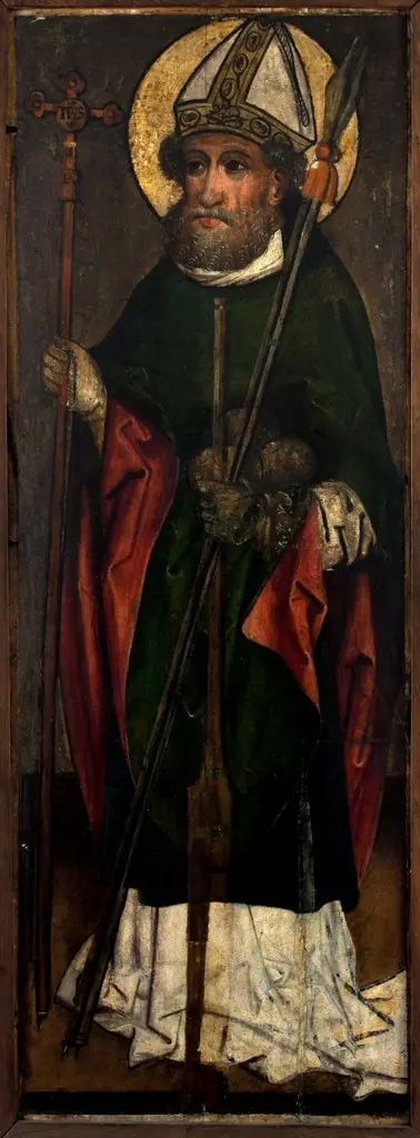 St Adalbert (obverse); Mary from the scene of the Annunciation (reverse). Wing of the altar retable from Snoza, by Unknown