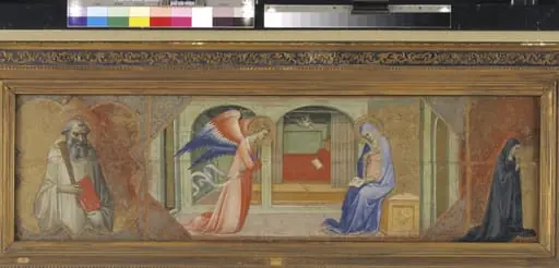 St. Benedict - The Annunciation - A Kneeling Nun, by Unknown