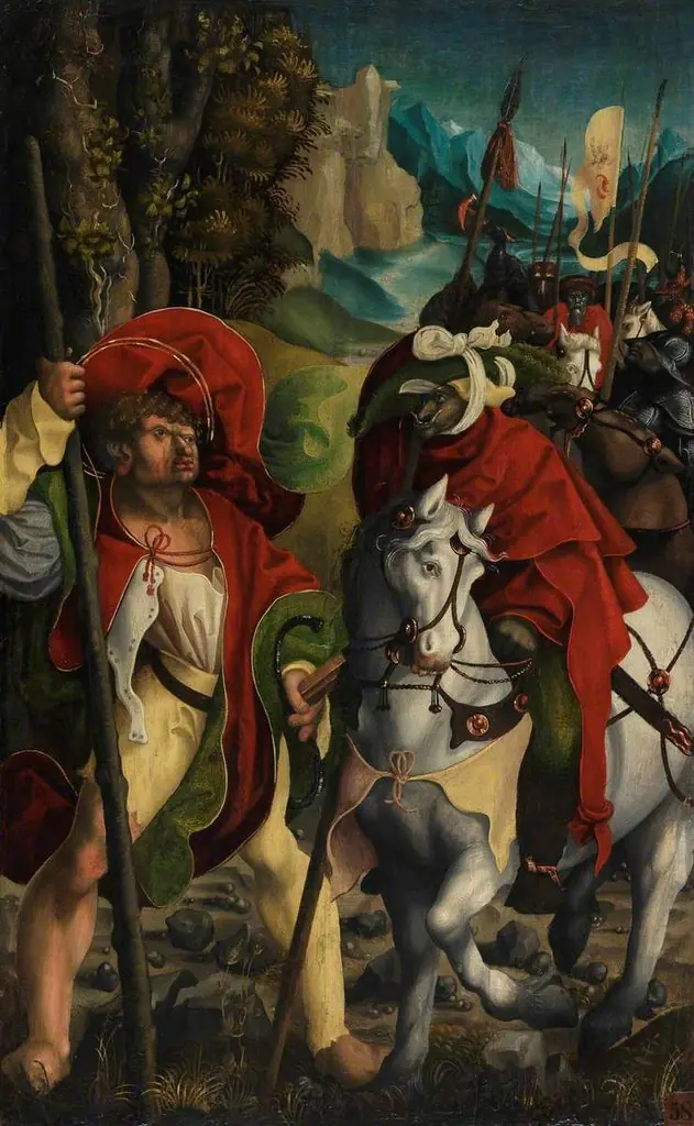 St Christopher meeting the devil, by Unknown